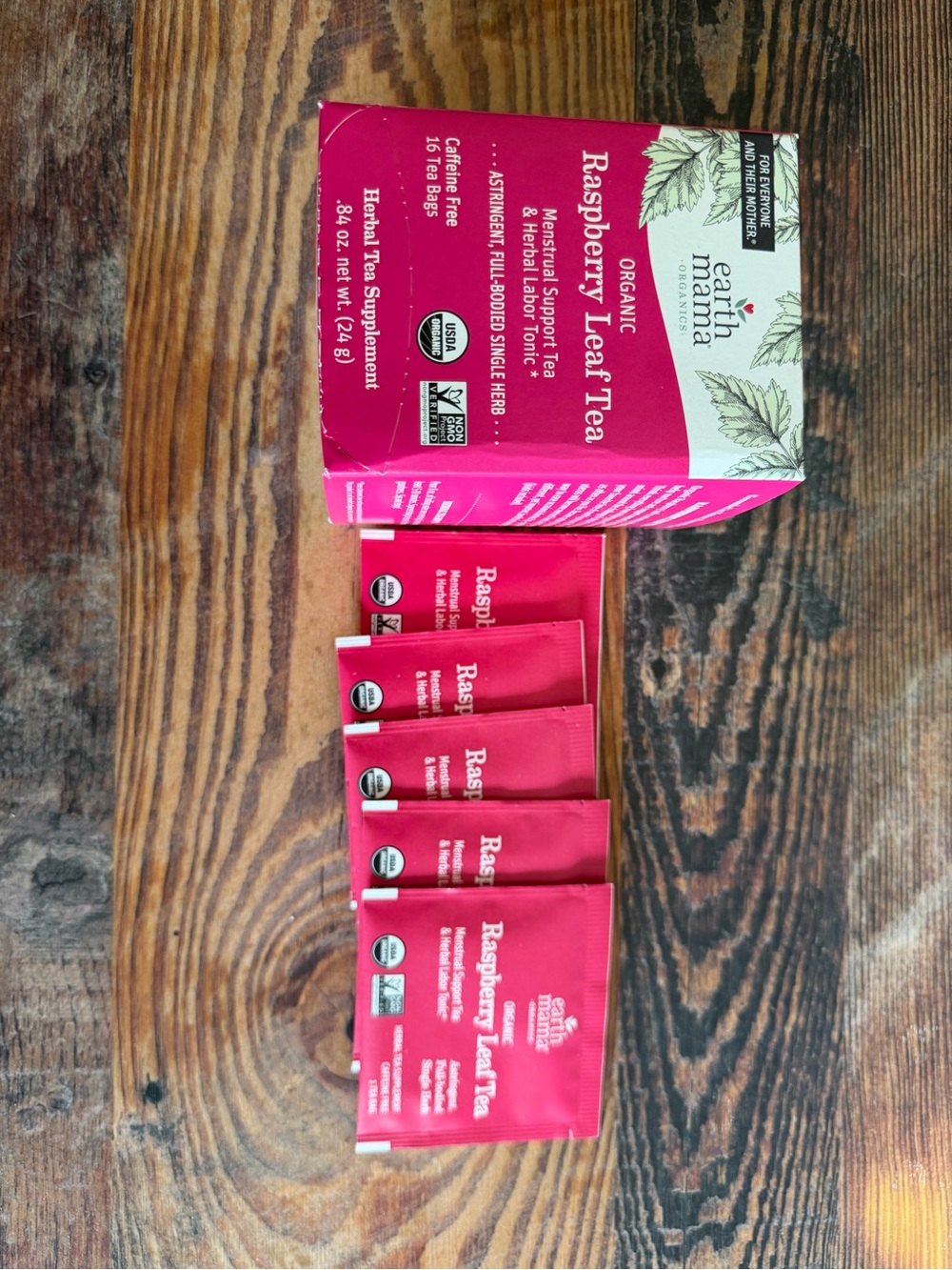 Earth Mama Raspberry Leaf Tea - Organic Raspberry (5 packs)